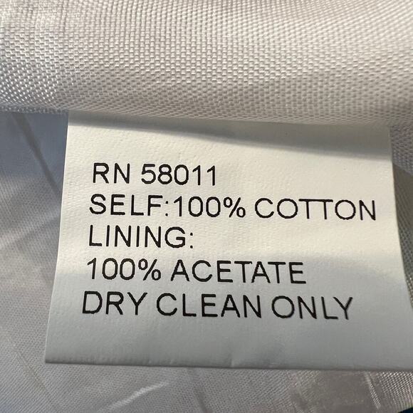 David Meister Fluted Embossed Cotton Skirt Floral Red Yellow Poppies Size 14 - Picture 9 of 10